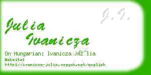 julia ivanicza business card